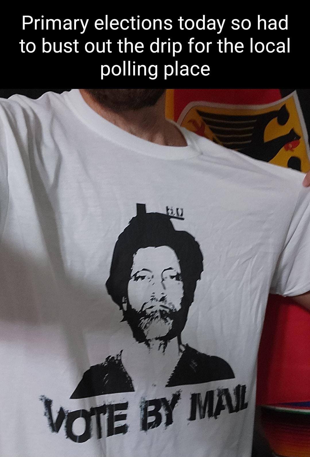 Primary elections today so had to bust out the drip for the local polling place