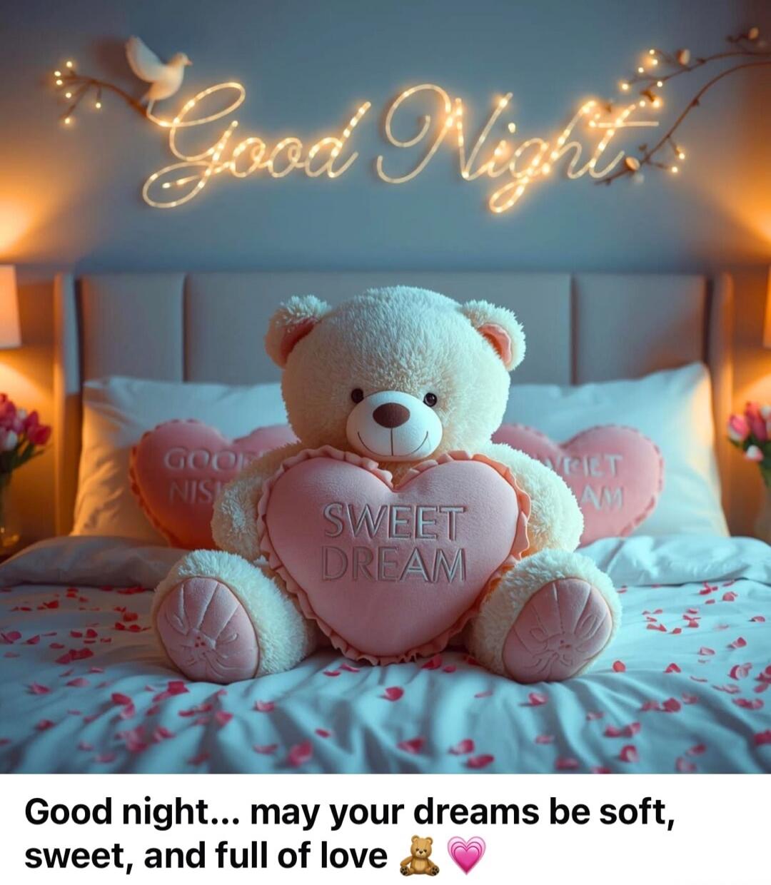 Good Night
Good night... may your dreams be soft, sweet, and full of love 🐻💗
SWEET DREAM