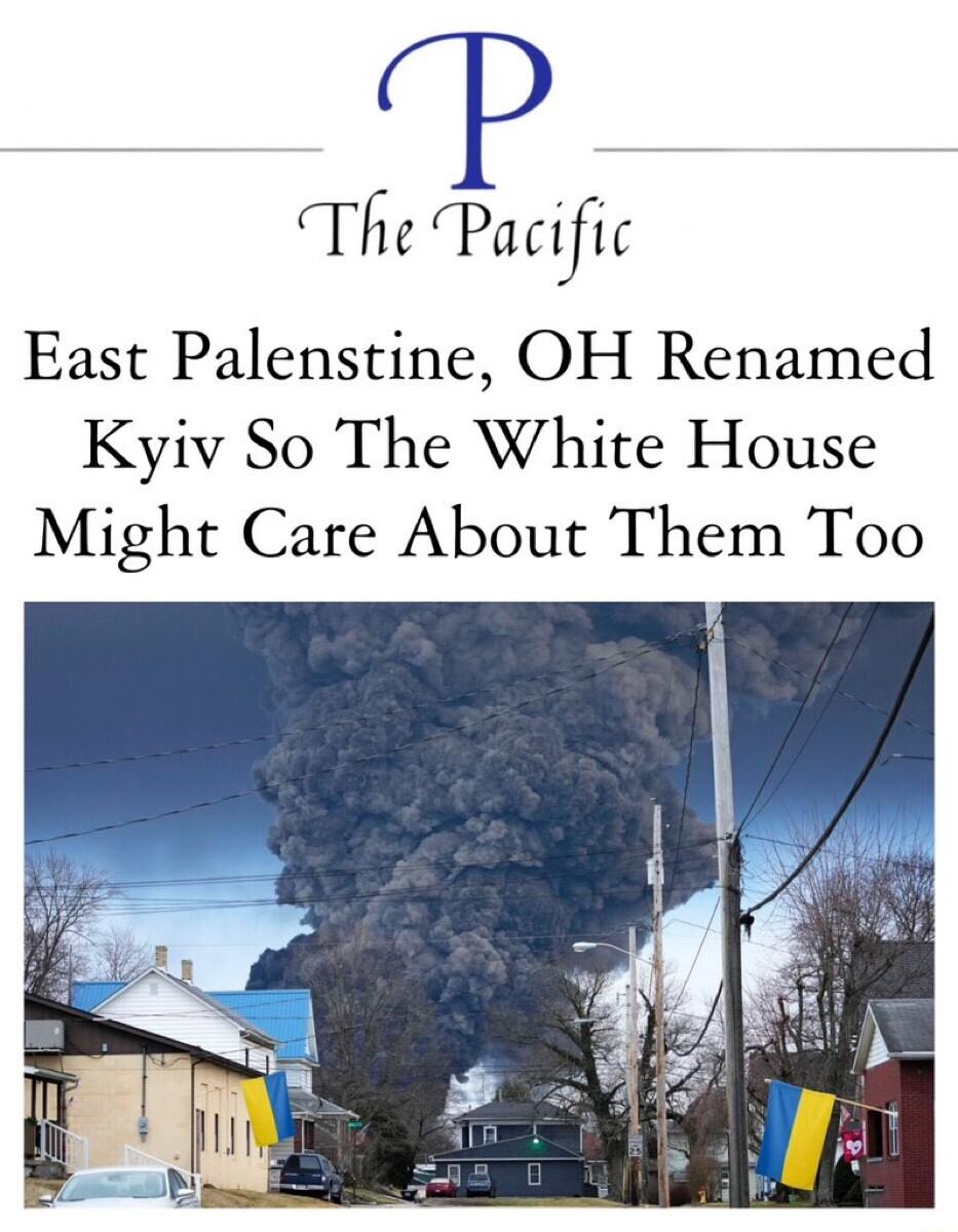 The fPacic East Palenstine OH Renamed Kyiv So The White House Might Care About Them Too