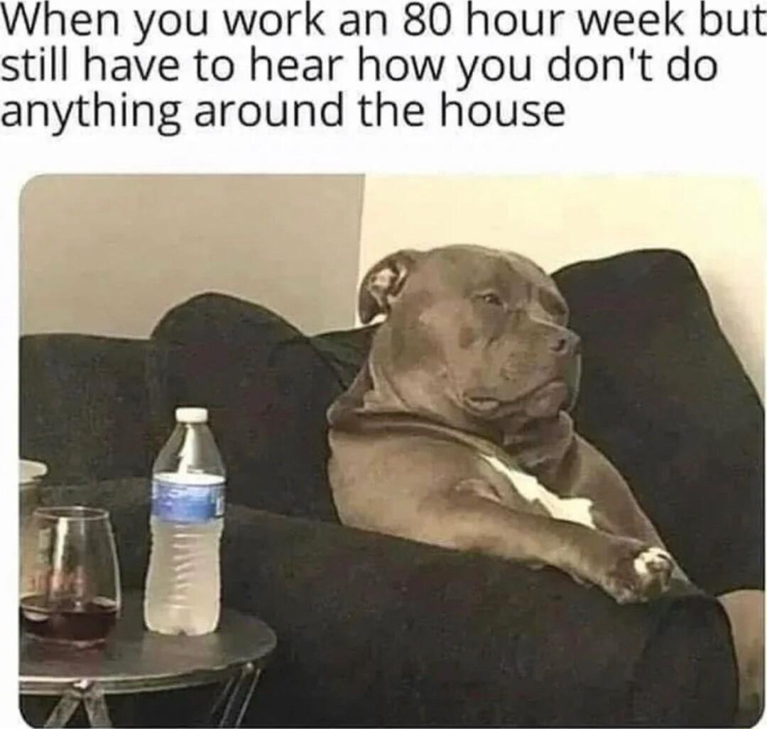 still have to hear how you dont do anything around the house