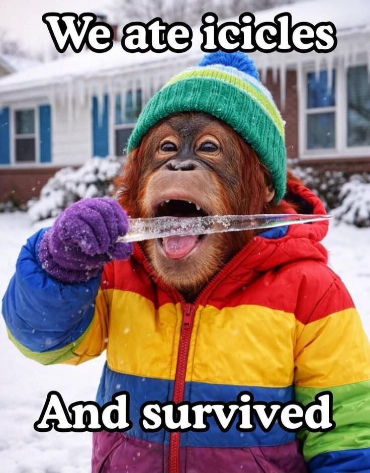 We ate icicles
And survived