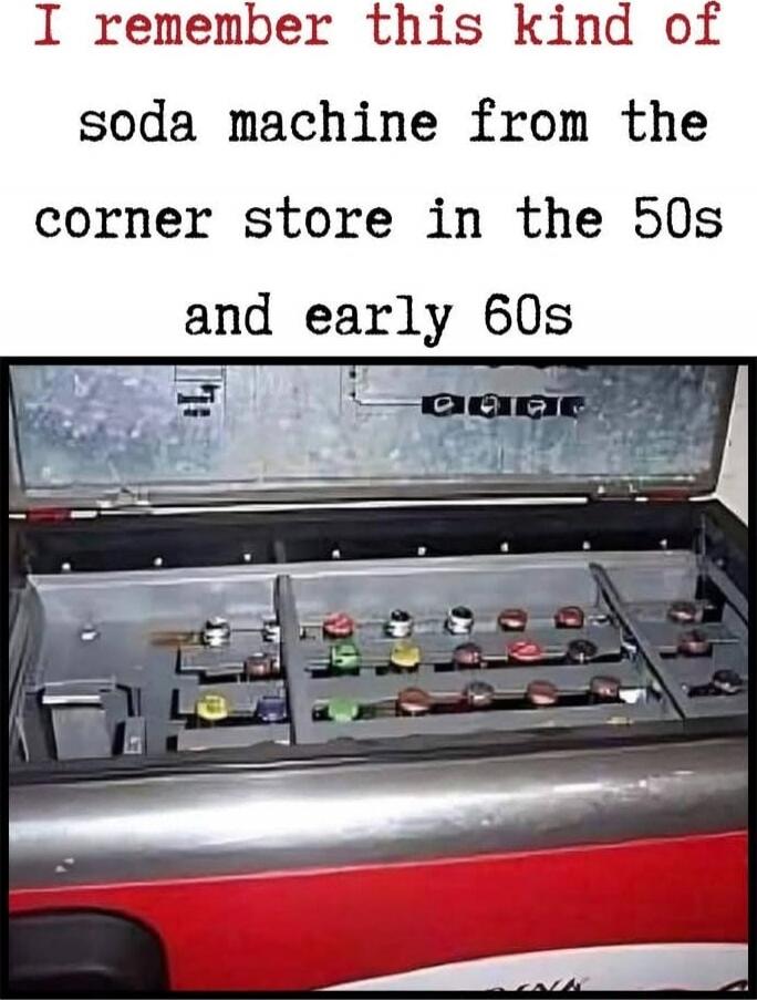 I remember this kind of soda machine from the corner store in the 50s and early 60s