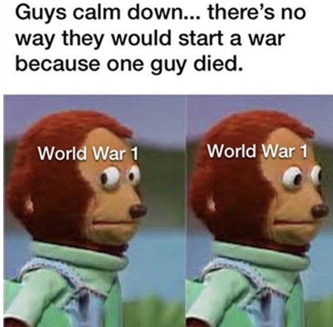 Guys calm down theres no way they would start a war because one guy died