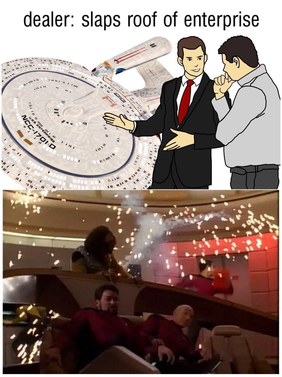 dealer slaps roof of enterprise