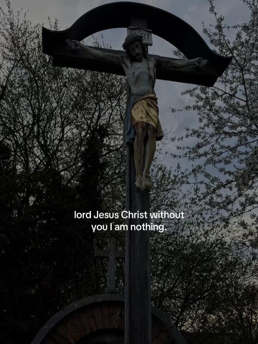 lord Jesus Christ without you I am nothing.