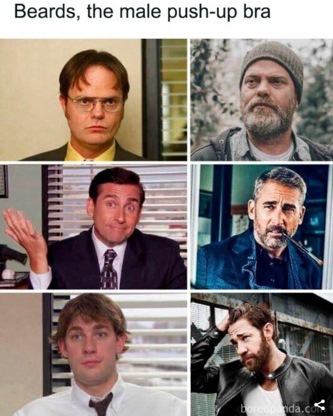 Beards the male push up bra