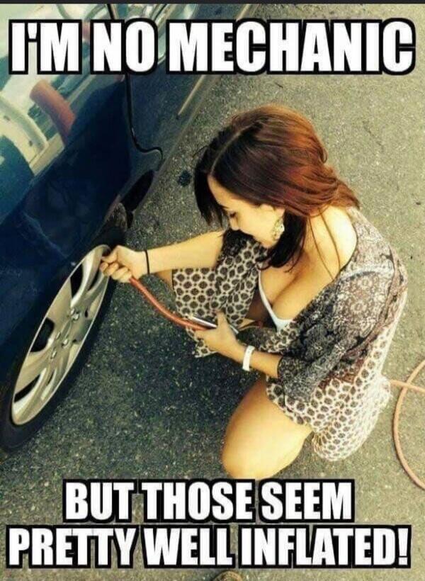 I'm no mechanic, but those seem pretty well inflated!