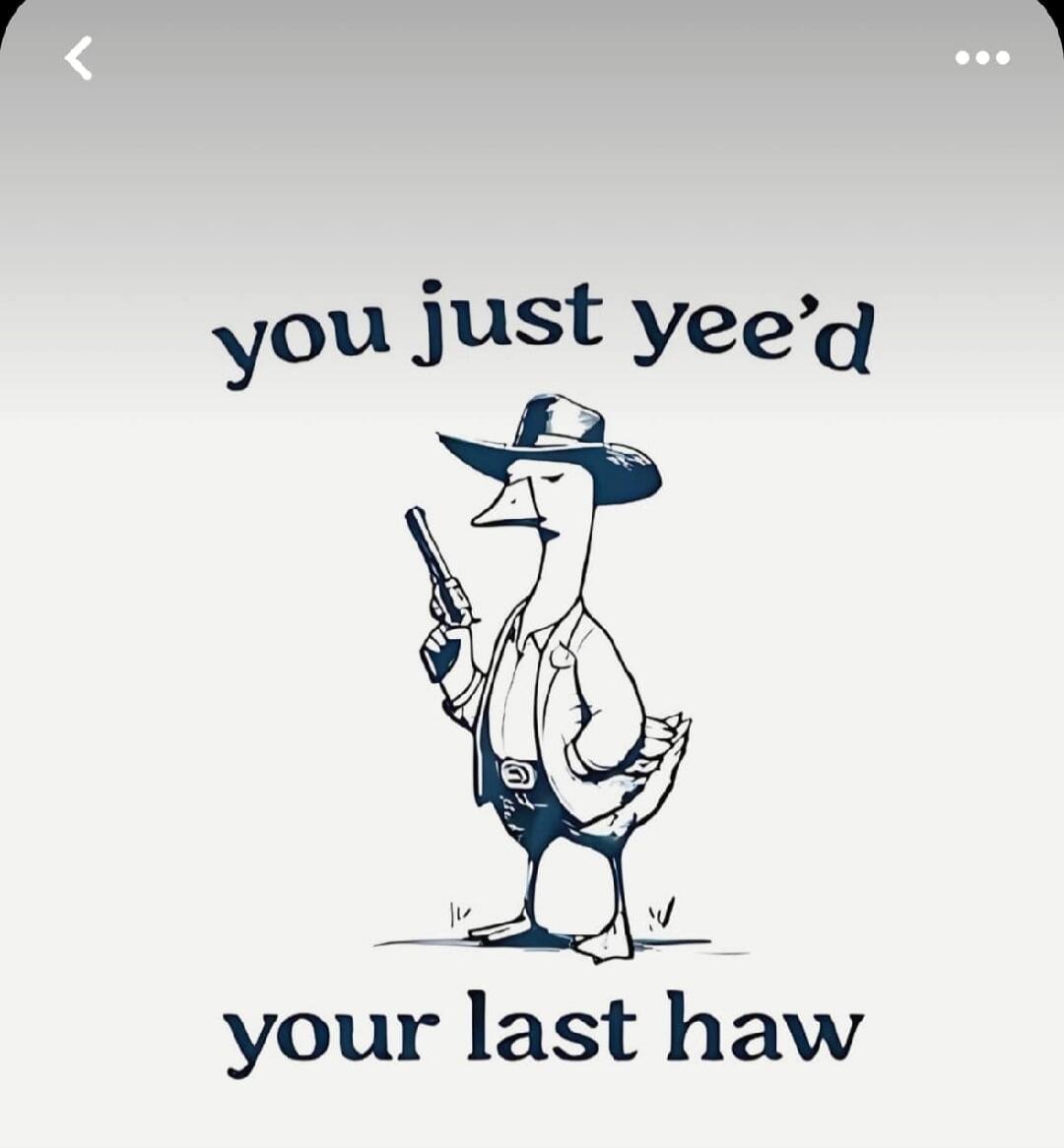 you just yee'd your last haw