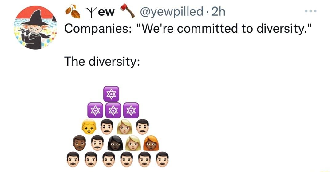 Agh a Yew yewpilled 2h Q Companies Were committed to diversity T The diversity