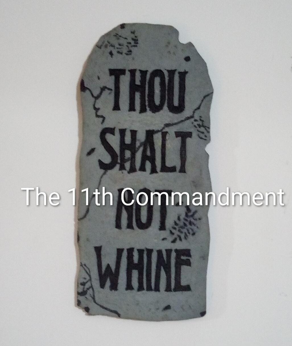 THOU SHALT NOT WHINE
The 11th Commandment