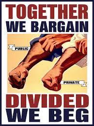 TOGETHER WE BARGAIN DIIDED WE BEG