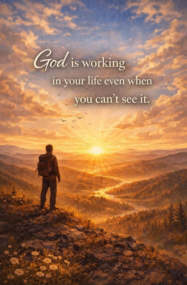 God is working in your life even when you can't see it.