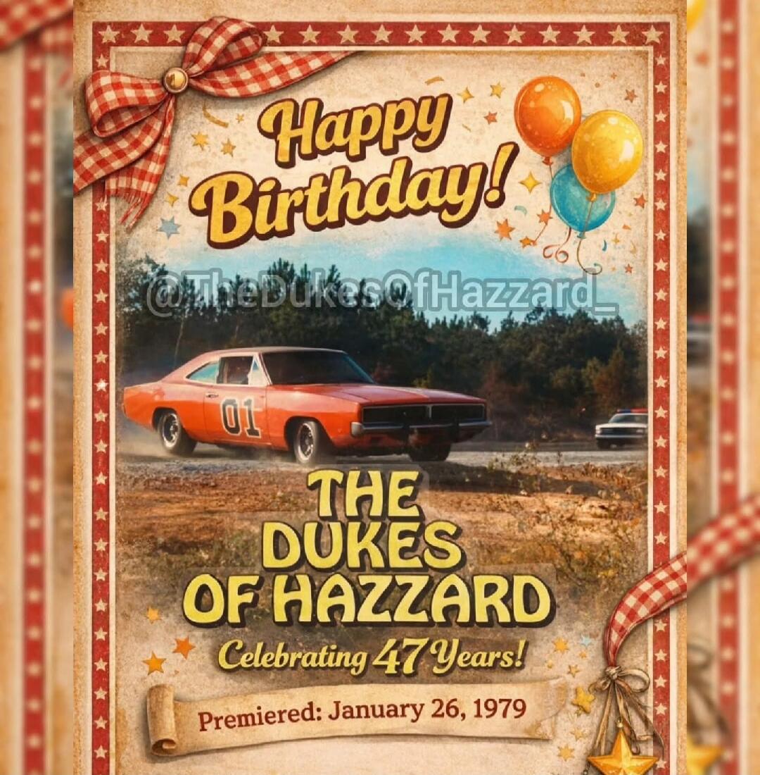 Happy Birthday! The Dukes of Hazzard Celebrating 47 Years! Premiered: January 26, 1979