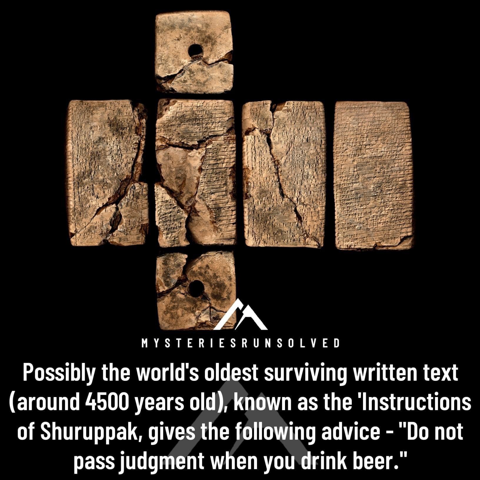 WYSTERIESRUNSOLVED Possibly the worlds oldest surviving written text