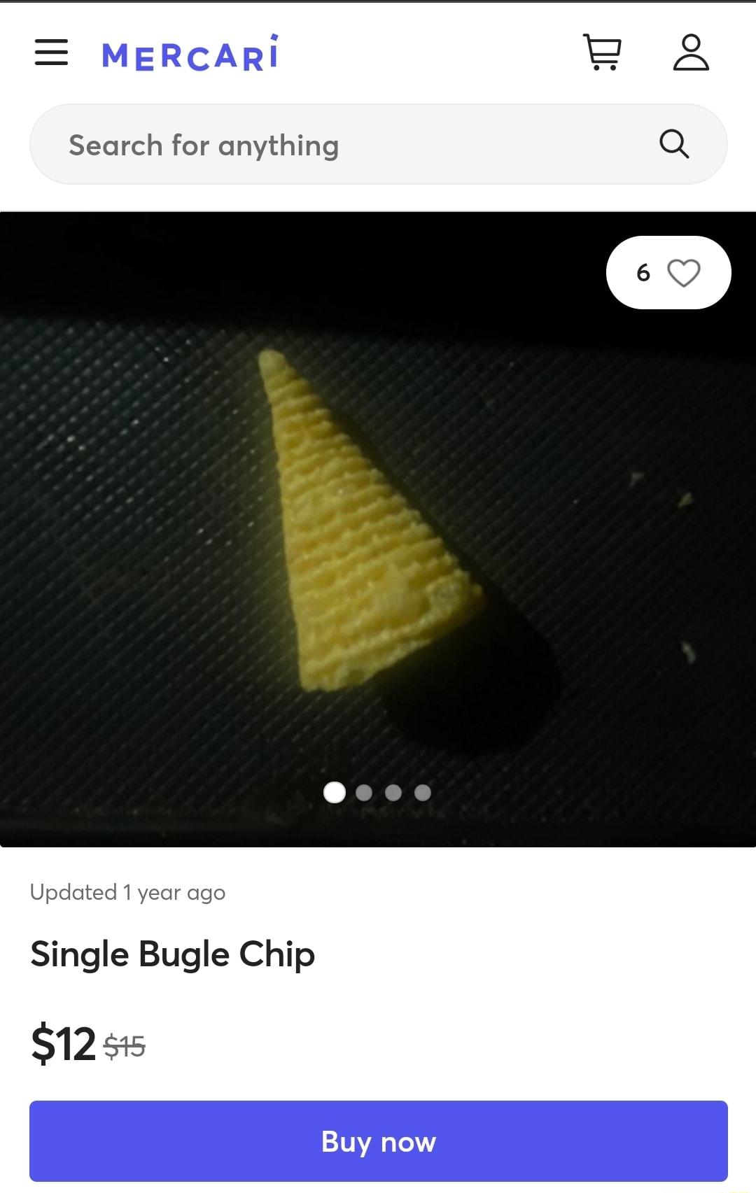 MERCARI Search for anything Updated 1 year ago Single Bugle Chip S1255 Buy now