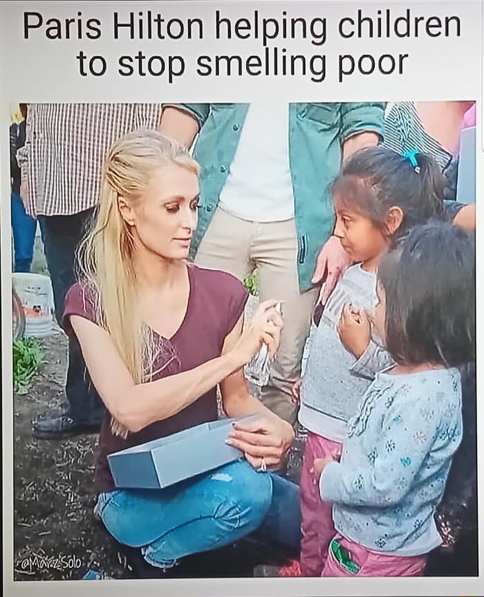 Paris Hilton helping children to stop smelling poor
