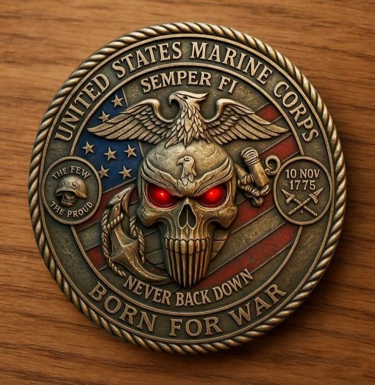 UNITED STATES MARINE CORPS
SEMPER FI
NEVER BACK DOWN
BORN FOR WAR
THE FEW THE PROUD
10 NOV 1775