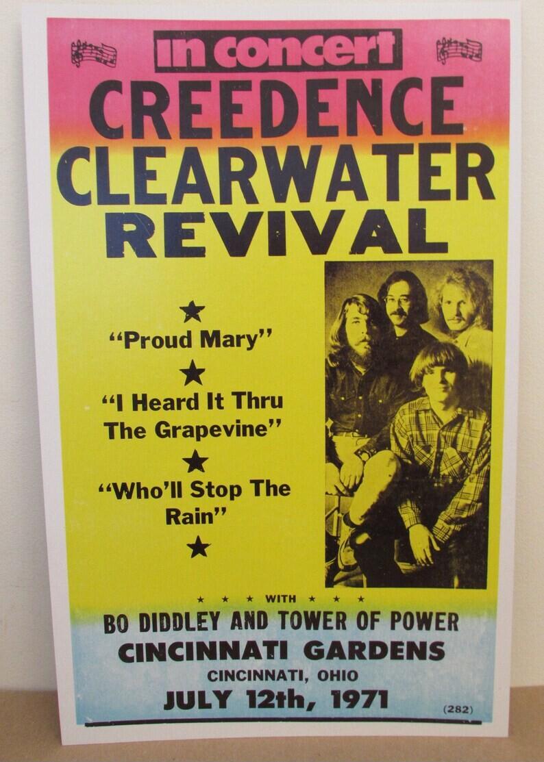 CREEDENCE CLEARWATER B0 DIDDLEY AND TOWER OF POWER CINCINNATI GARDENS CINCINNATI OHIO 9