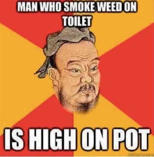 MAN WHO SMOKE WEED ON TOILET IS HIGH ON POT