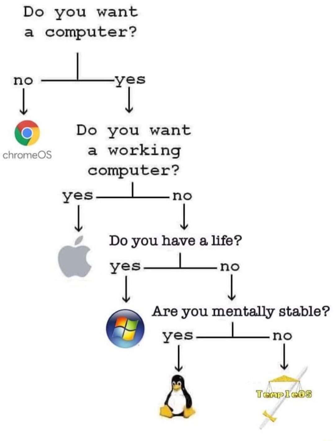 Do you want a computer no Lyes L l Do you want chromeOS a working computer yes_l_no l l Do you have a life yes_l_no l l Are you mentally stable yes 1 e l b Tasplahs