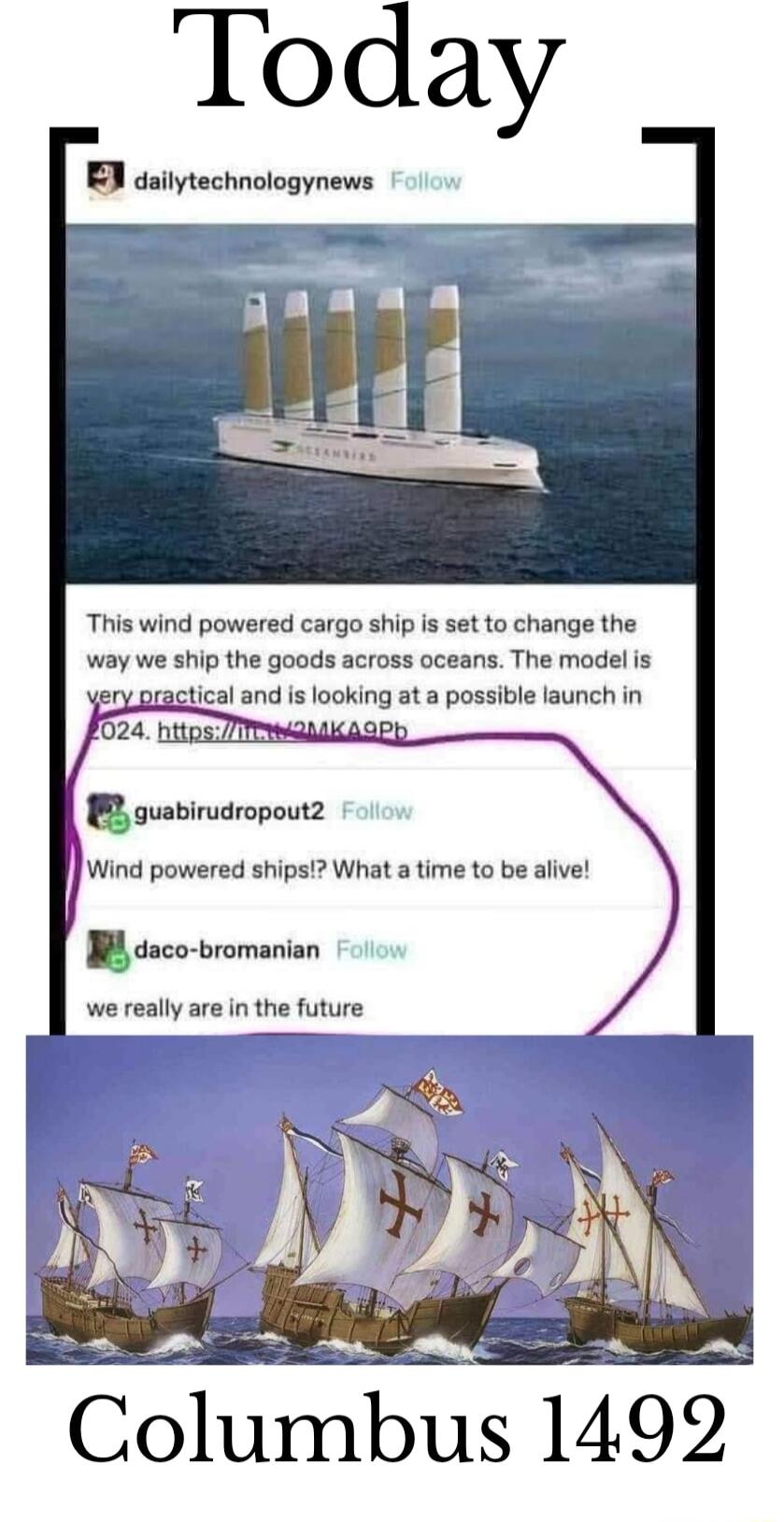 This wind powered cargo ship is set to change the way we ship the goods across oceans The model is practical and is looking at a possible launch in unmhlmmpouu Wind powered ships What a time to be alive daco bromanian we really are in the future lumbus 142