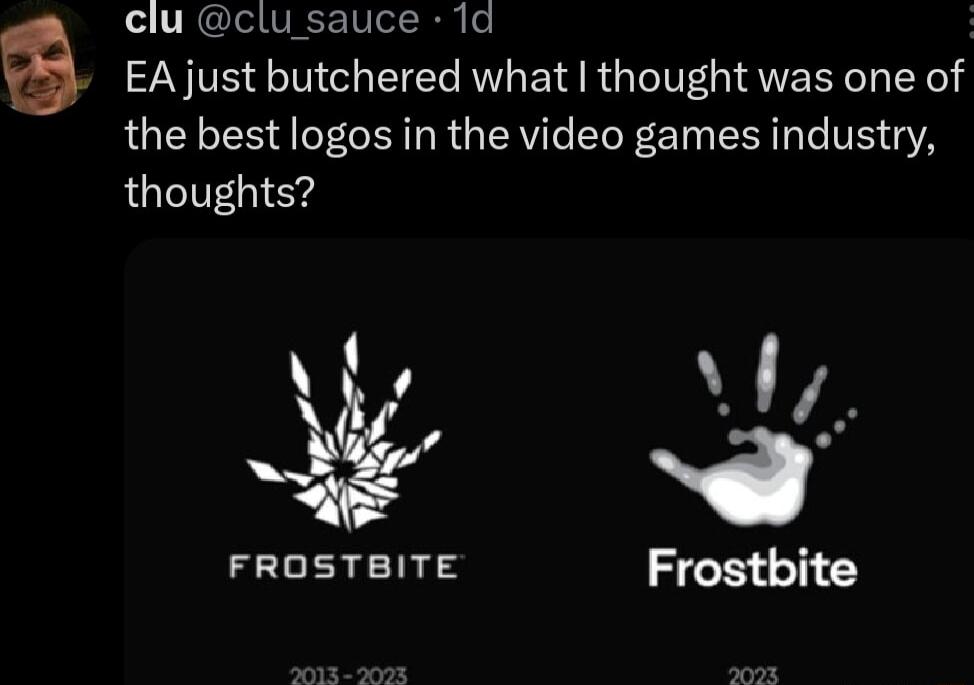 clu clu_sauce 1d EA just butchered what thought was one of the best logos in the video games industry thoughts
