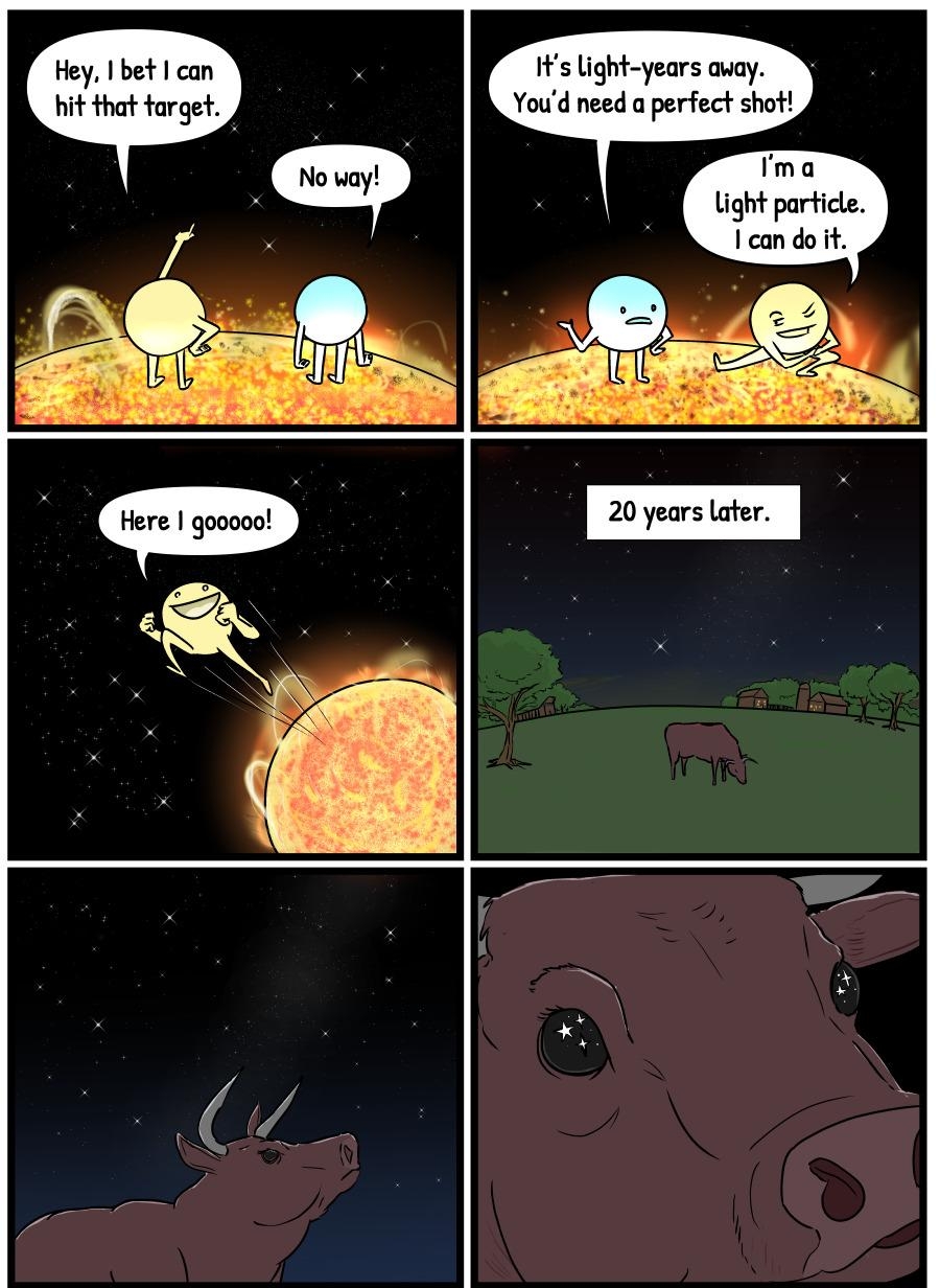 Hey bet 1 can s light years avay it that farget Youd need a perfect shott Ima light partice can do it