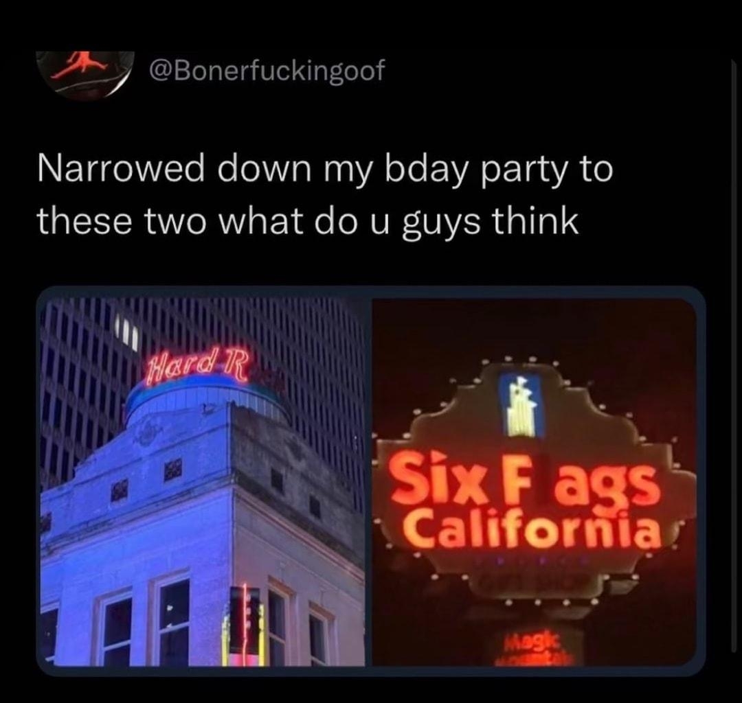 A Bonerfuckingoof Narrowed down my bday party to QOISR R ET e N VRIER 11313 1235 AM 82222 Twitter for iPhone