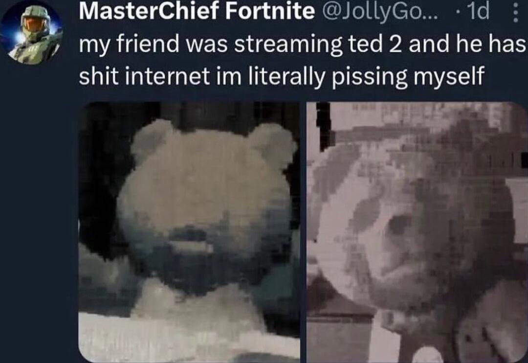 MasterChief Fortnite JollyGo 1d my friend was streaming ted 2 and he has shit internet im literally pissing myself