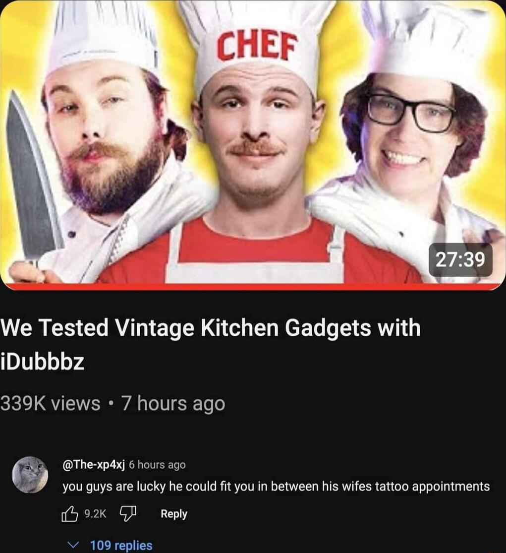 R S AT ET RGO L N EET S SR iDubbbz 339K views 7 hours ago The xpax 6 hours 30 pax You guys are lucky he could it you n between his wifes tattoo appointments h9K G ey v 109 replies