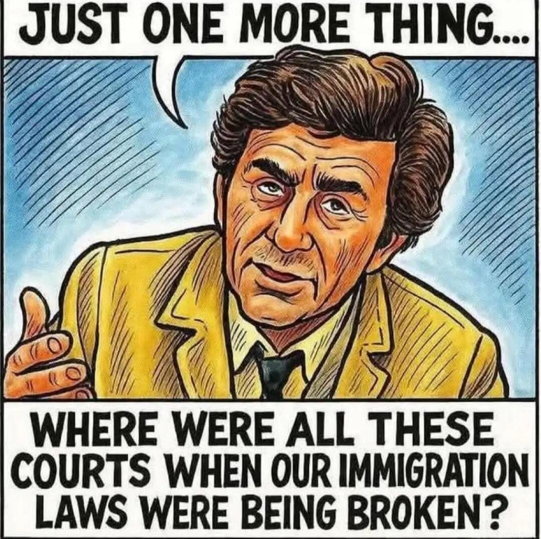 JUST ONE MORE THING... WHERE WERE ALL THESE COURTS WHEN OUR IMMIGRATION LAWS WERE BEING BROKEN?
