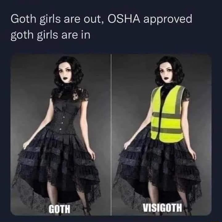 Goth girls are out OSHA approved goth girls are in