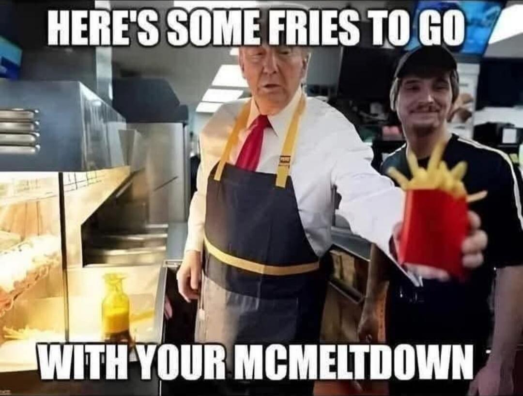 HERE'S SOME FRIES TO GO WITH YOUR MCMELTDOWN