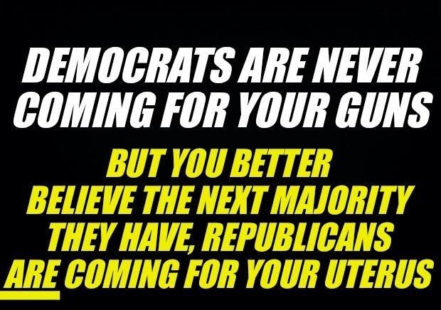 DEMOCRATS ARE NEVER COMING FOR YOUR GUNS