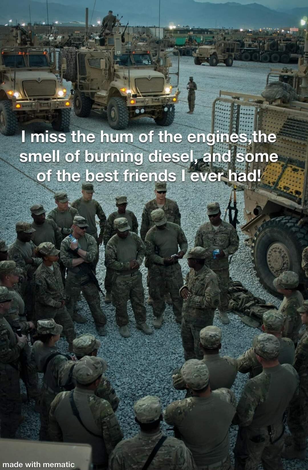 I miss the hum of the engines, the smell of burning diesel, and some of the best friends I ever had!