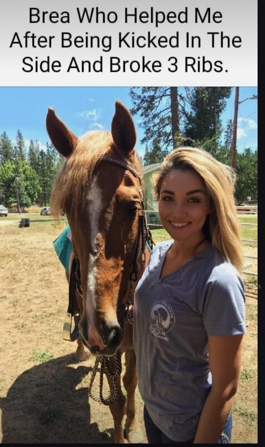 Brea Who Helped Me After Being Kicked In The Side And Broke 3 Ribs.