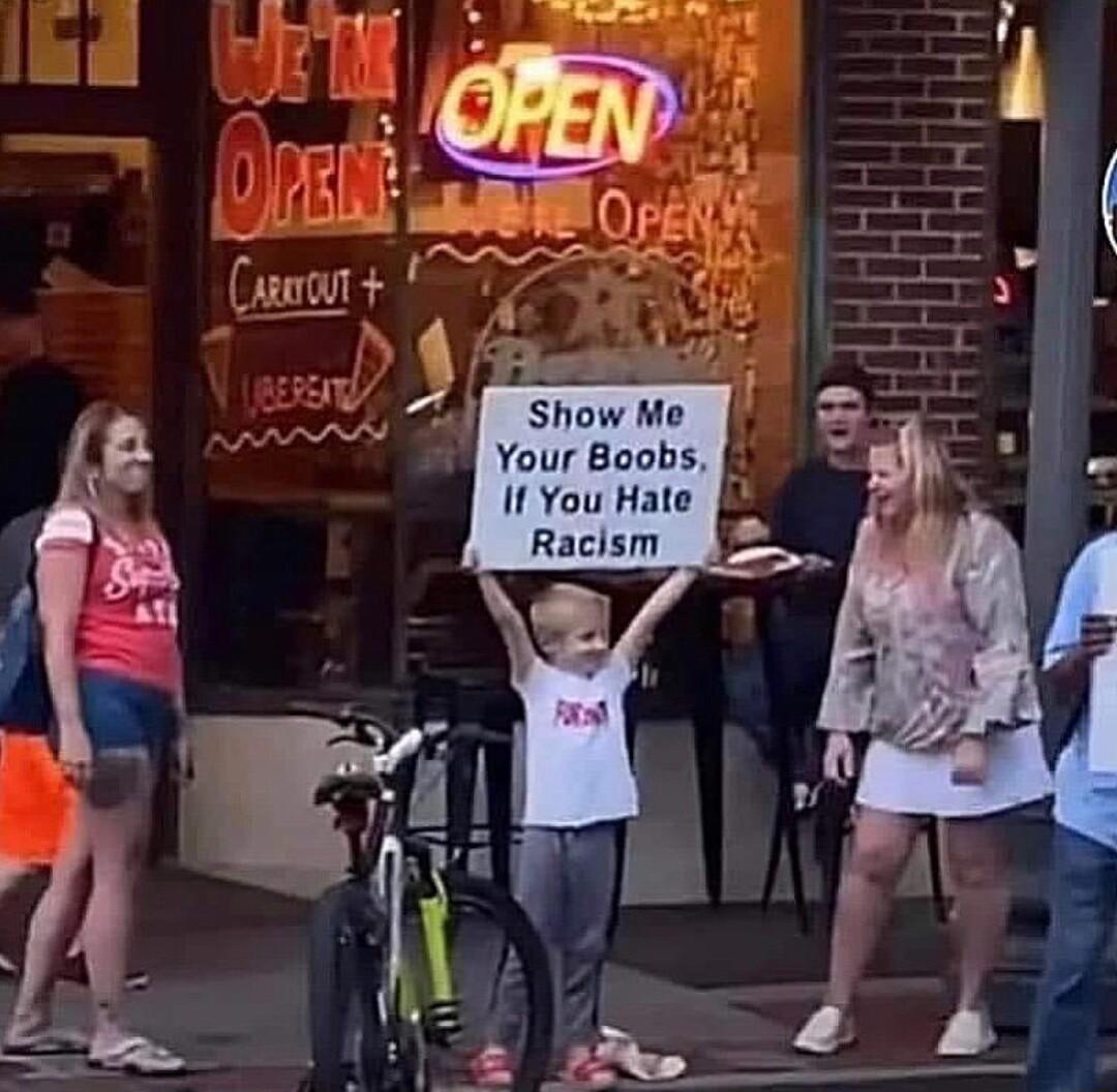 Show Me Your Boobs If You Hate Raclsm
