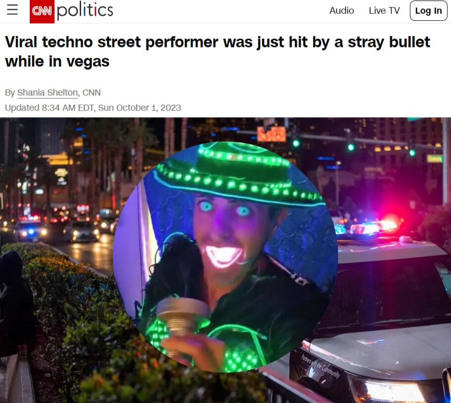 Egpolitics Viral techno street performer was just hit by a stray bullet while in vegas