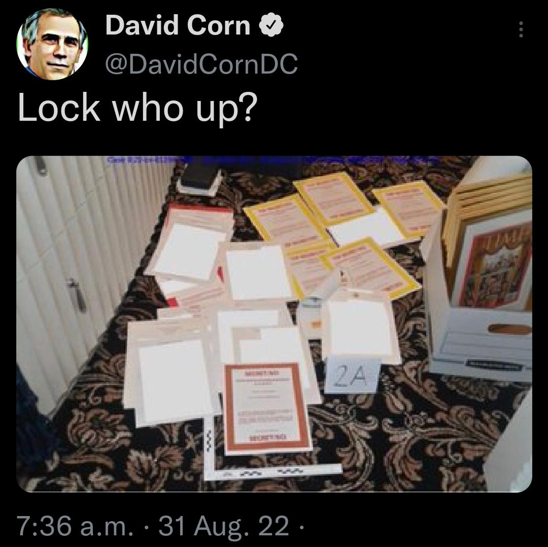 David Corn DavidCornDC Lock who up I I 736 am 31 Aug 22