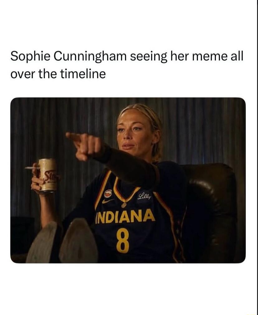 Sophie Cunningham seeing her meme all over the timeline