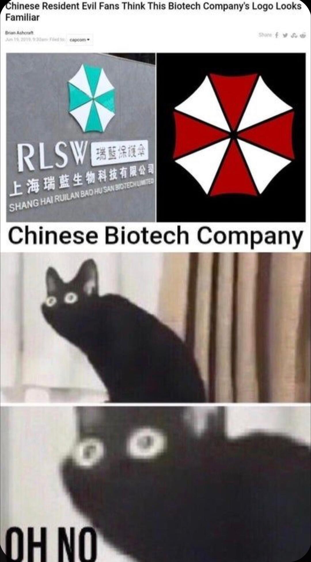 lesident Evil Fans Think This Biotech Companys Logo lonks Chlnese Biotech Company il