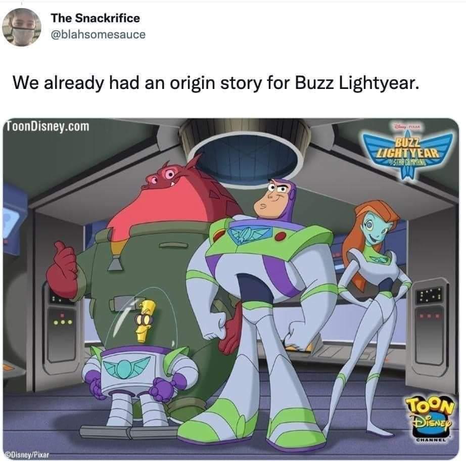 igin story for Buzz Lightyear