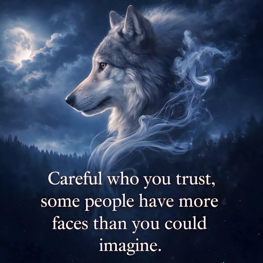 Careful who you trust, some people have more faces than you could imagine.