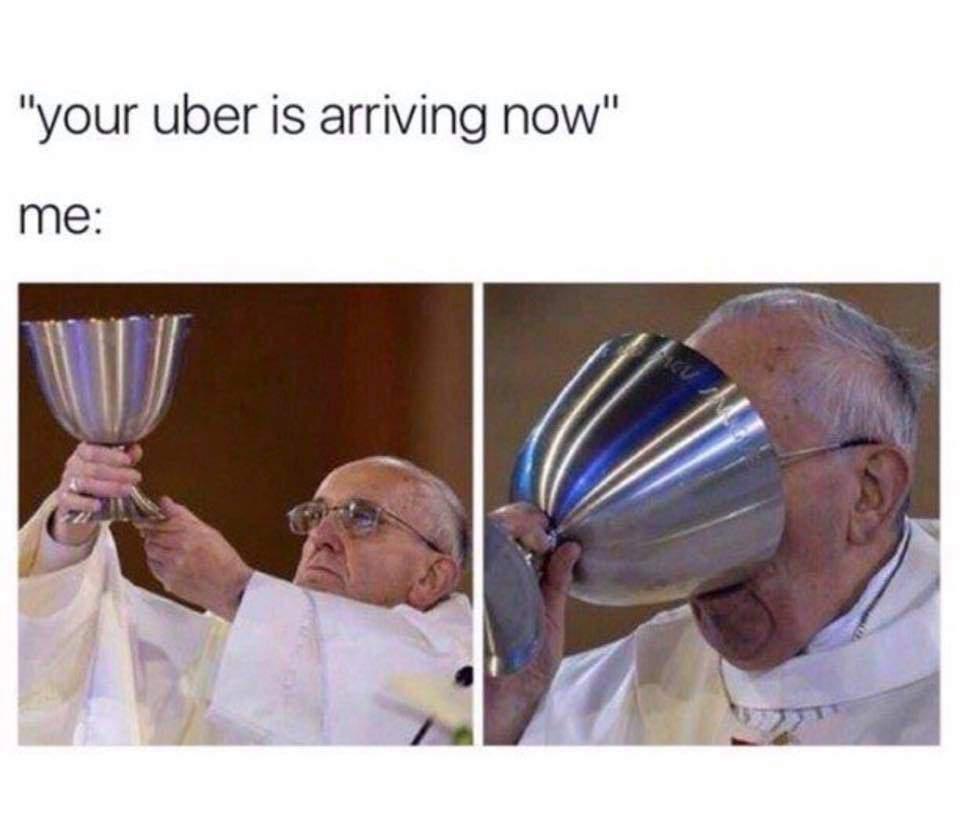 your uber is arriving now