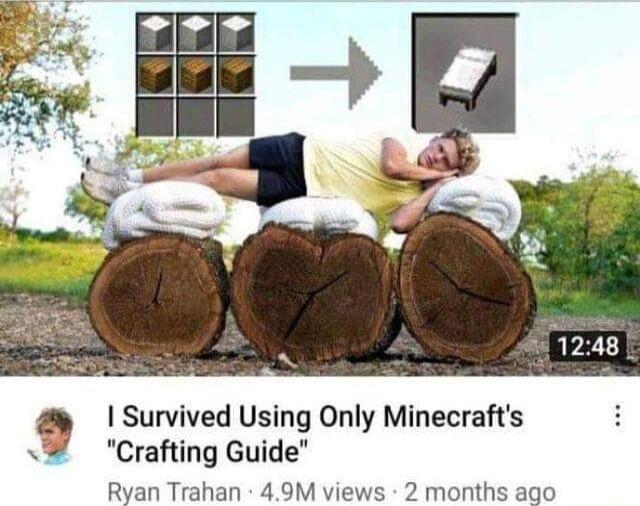 Survived Using Only Minecrafts B Crafting Guide Ryan Trahan 49M views 2 months ago