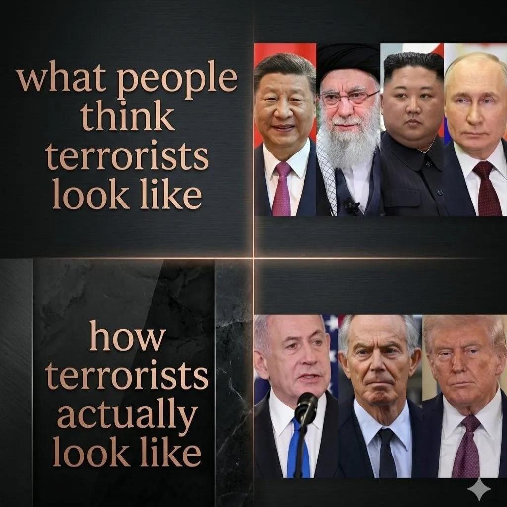 what people think terrorists look like\nhow terrorists actually look like