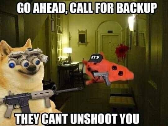 GO AHEAD CALLFOR BACKUP ETIIEY CANT UNSHOOTYOU