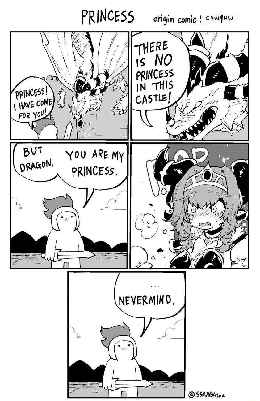 PRINCESS crigin comic comgsn tere Js NO PRINCESS IN THIS