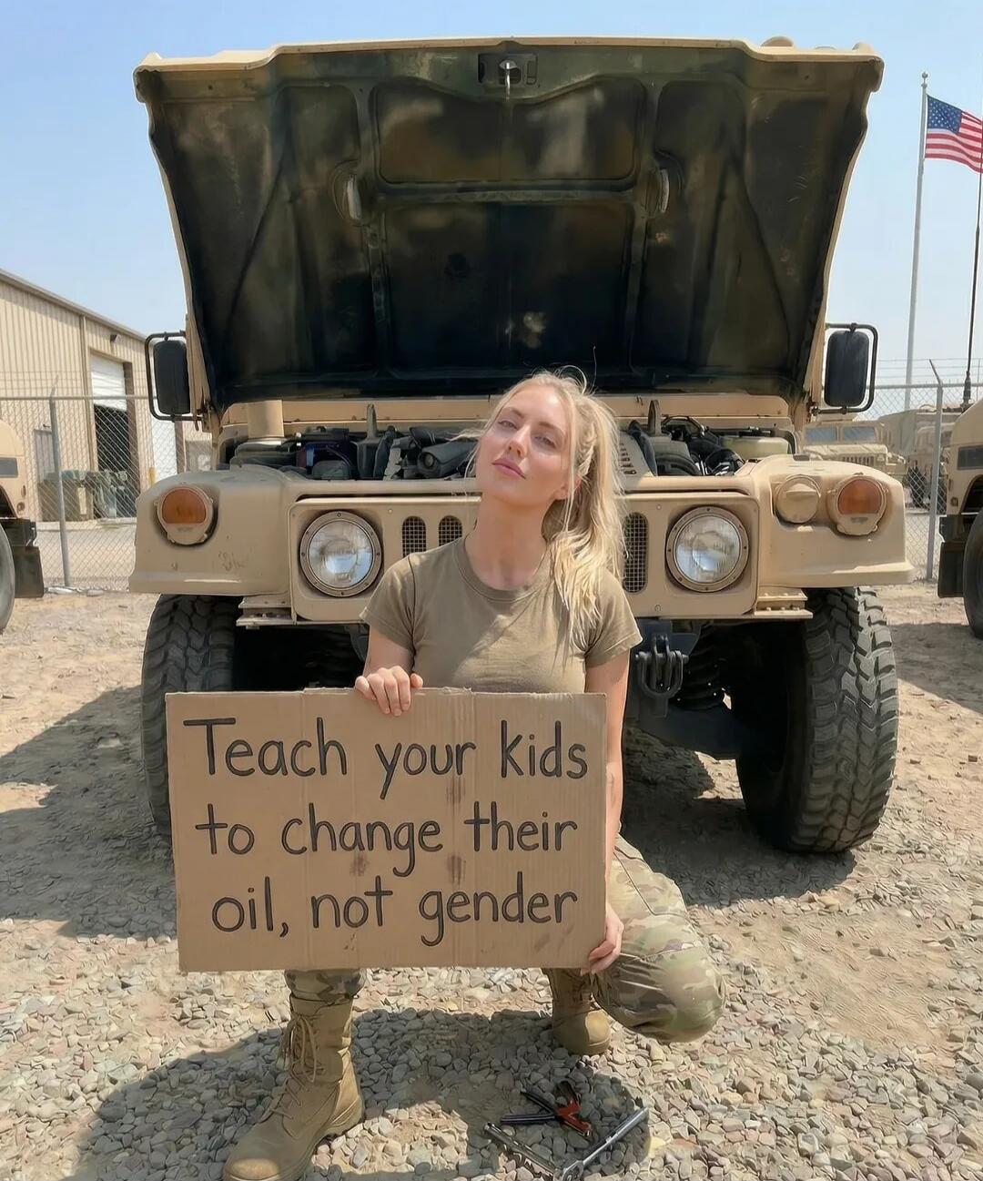 Teach your kids to change their oil, not gender