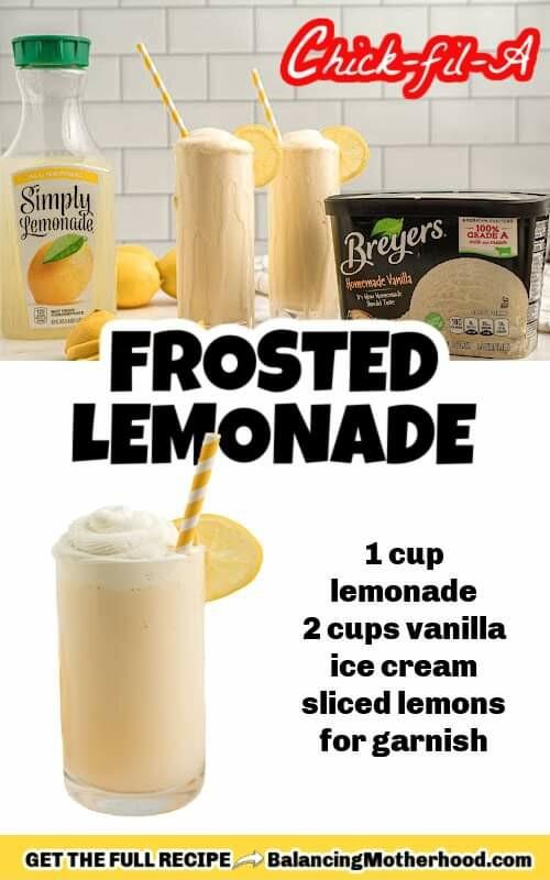 Slm ply uunm FROSTED LEMONADE 1lcup lemonade 2 cups vanilla ice cream sliced lemons for garnish GET THE FULL RECIPE BalancingMotherhoodcom